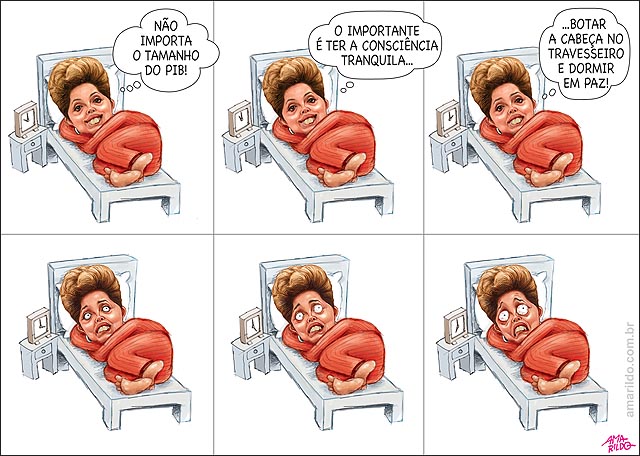 Pib Pequeno Dilma insonia relogio cama