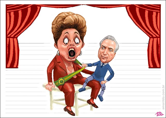 Dilma Temer fontoche Ventriloquo marionete Lula da banana 