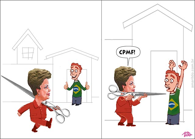Dilma marchando tesouro corte nao asslto imposto mao levantada contribuinte