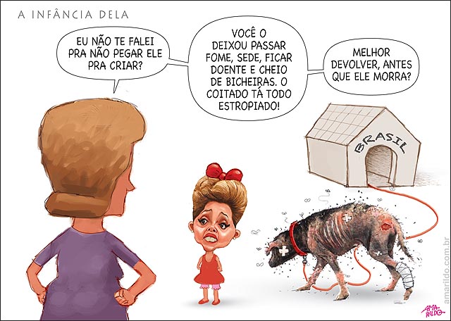 Dilma crianca Mae Cachorro Brasil sarnento doente vai morrer nao cuida