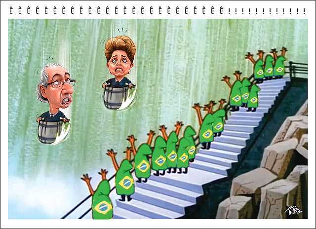 Dilma Cunha Caindo na cachoeira barril pica pau torcida brasileira vibra